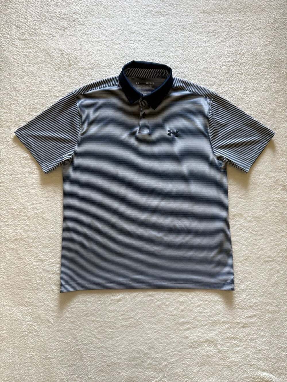 Under Armour Men's The Performance Polo Striped Golf Shirt Size Large